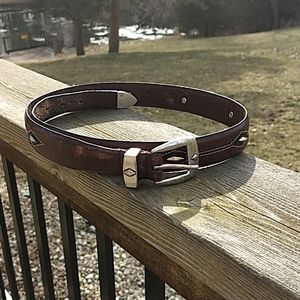 Brown leather belt